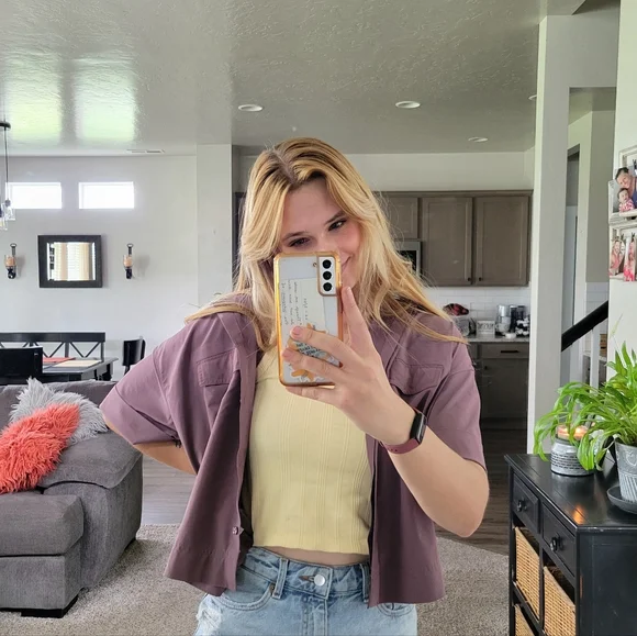 Athleta Short Sleeve Button Up - Picture 4 of 4